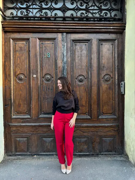 Simona Corsellini Pantaloni roșii - S INTL
