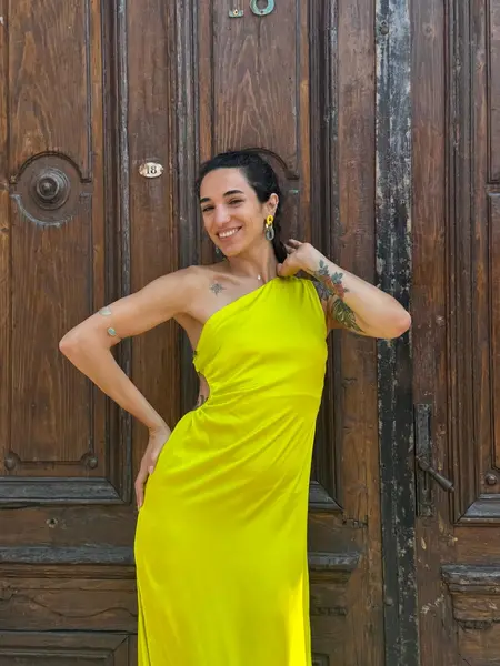 Simona Corsellini Rochie lime - 40 IT