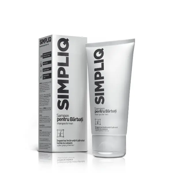 Simpliq sampon impotriva incaruntirii parului inchis la culoare, 150ml, Aflofarm
