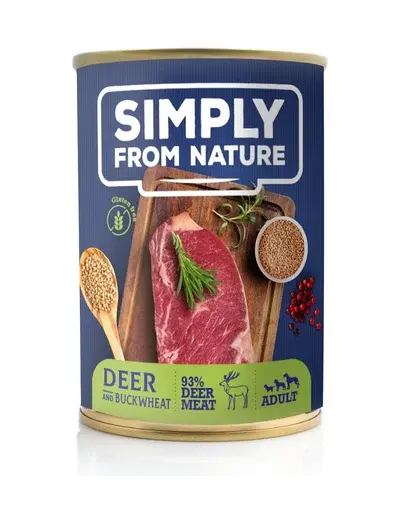 SIMPLY FROM NATURE Hrana umeda pentru caini, carne de vanat si hrisca 400 g