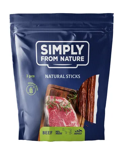 SIMPLY FROM NATURE Nature Sticks cu vita pentru caini 3 buc.