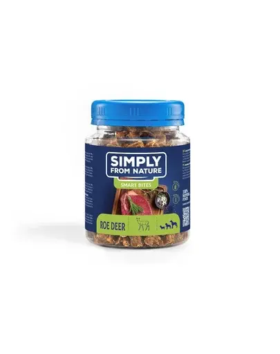 SIMPLY FROM NATURE Smart Bites Snack dresaj caini, din caprioara 130 g