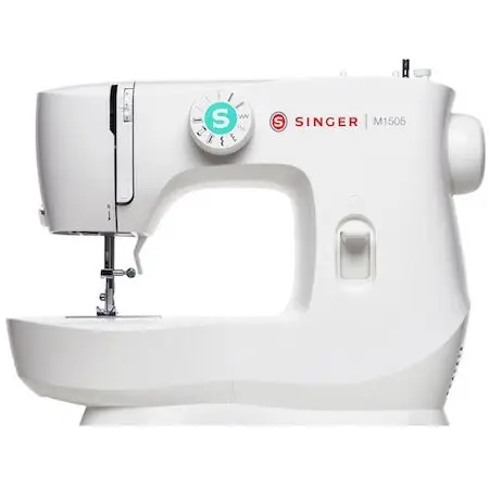 SINGER Masina de cusut Singer M1505, 6 programe, Presetare lungime si latime a cusaturii, Iluminare LED, Alb