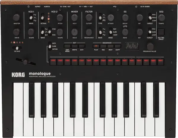 Sintetizator analogic Korg - Monologue, negru