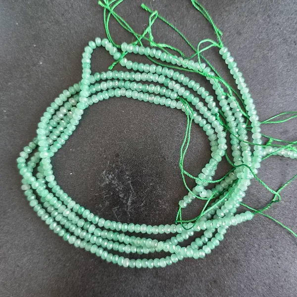 Sirag margele pietre semipretioase discuri fatetate AVENTURIN VERDE
