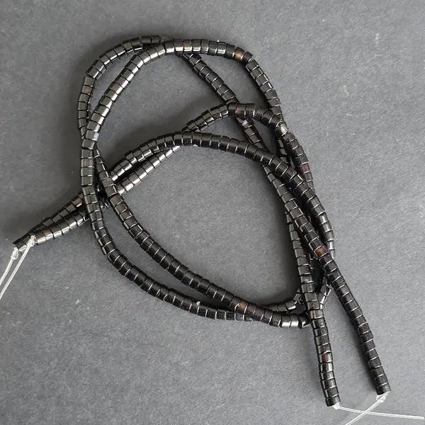 Sirag margele pietre semipretioase discuri ONIX NEGRU