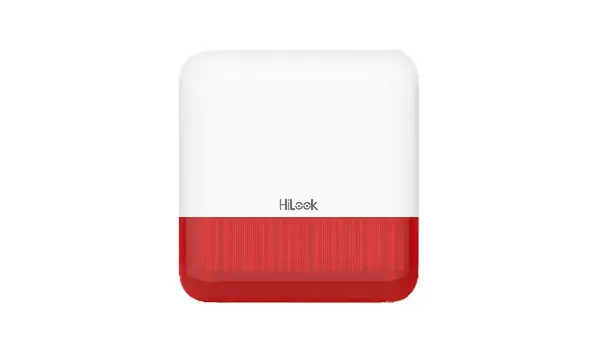 Sirena alarma wireless exterior HiLook ALARM-S201-E-WE Red, 110 dB, 868 MHz, raza 1600 m, rosie, IP65