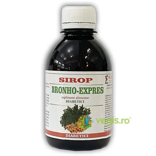 Sirop Bronho-Expres (Antitusiv, Expectorant) pentru Diabetici 200ml