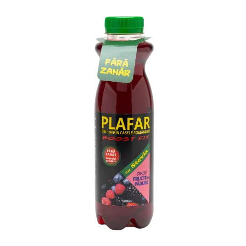 Sirop cu fructe de padure Boost Fit cu stevie, 500ml, Plafar