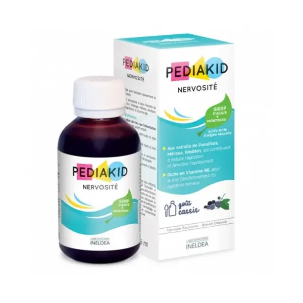 Sirop cu gust de coacaze negre pentru nervozitatea copiilor Nervosite, 125 ml, Pediakid
