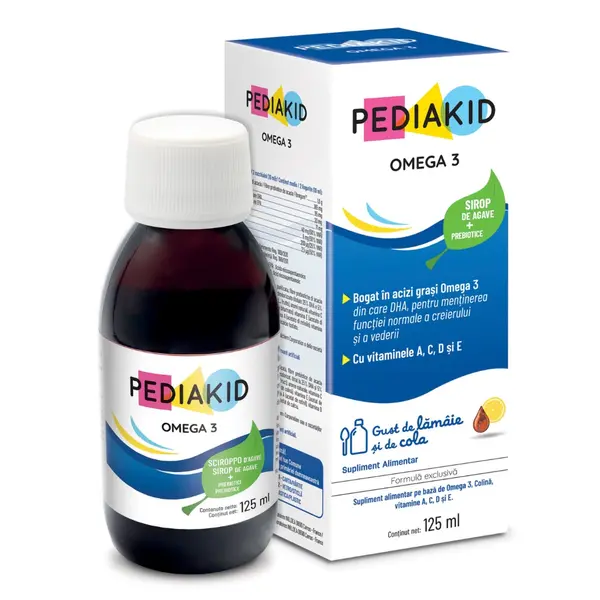 Sirop cu gust de cola Omega 3, 125 ml, Pediakid