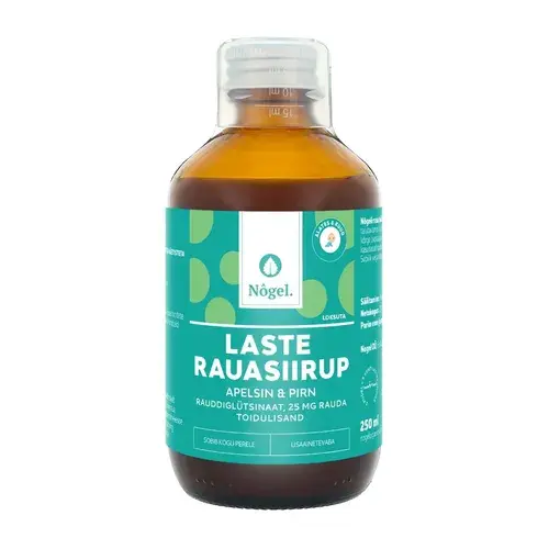 Sirop de Fier Pentru Copii cu Portocală și Pară, 25mg/10ml, 250ml | Nôgel.