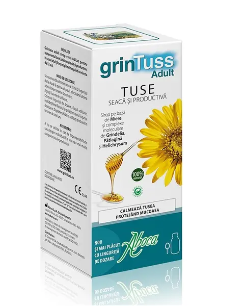 Sirop de tuse pentru adulti Grintuss, 180ml, Aboca