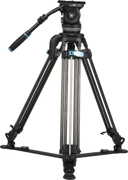 Sirui SQ100 + VHS18 Kit Trepied Video Carbon, Bol 100 mm, Sistem Rapid One-Step, Sarcina 18 kg, Contrabalans 10 Trepte