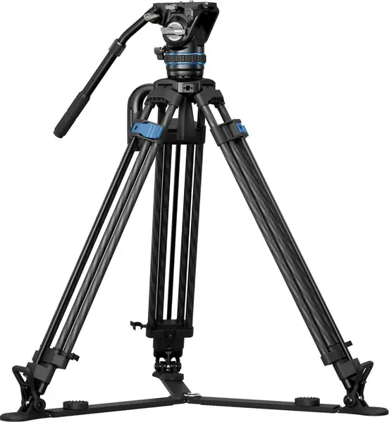 Sirui SQ75+S5 Trepied Video Rapid Twin-Leg din Carbon, Bol 75 mm, Inaltime 178 cm, Sarcina 5 kg, Reglaj One-Step