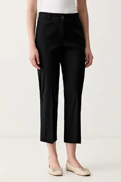 Sisley pantaloni straight pentru femei, cu in