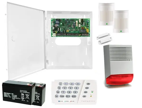 Sistem de alarma Paradox 3 zone cu sirena de exterior KIT SP4000 EXT