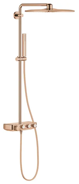 Sistem de dus Grohe SmartControl Cube, aparent, termostat, 310 mm, 2 functii, lucios, cupru, 26508DA0