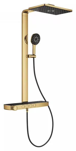 Sistem de dus Grohe SPA Aqua Pure 100962GL00, aparent, termostat, 400 mm, 3 functii, lucios, Auriu