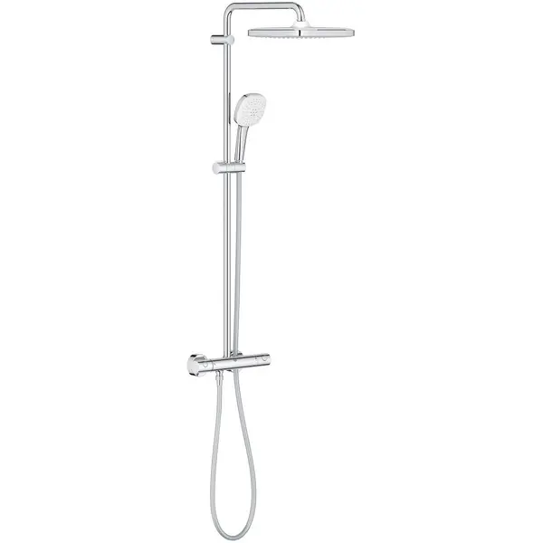 Sistem de dus Grohe Tempesta Cube 250, 26689001, aparent, termostat, 250 mm, 1 functie, Crom