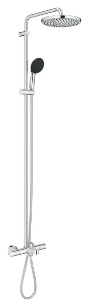 Sistem de dus Grohe Vitalio Start 250, aparent, pipa cada, termostat, 250 mm, 1 functie, crom, 26988001