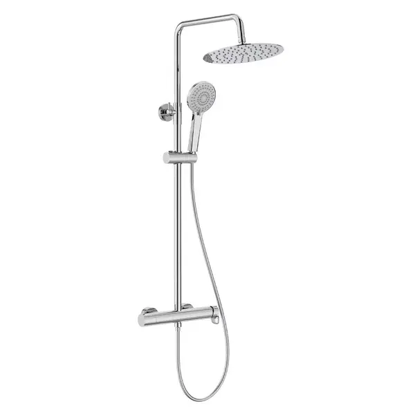 Sistem de dus Roca Vega Plus A5A9A6EC00, aparent, 250 mm, 1 functie, Crom