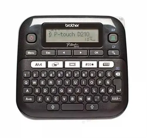 Sistem de etichetare profesional Brother P-Touch PT-D210, 12 mm, 180 dpi, QWERTY, Fara baterii si adaptor (Negru)