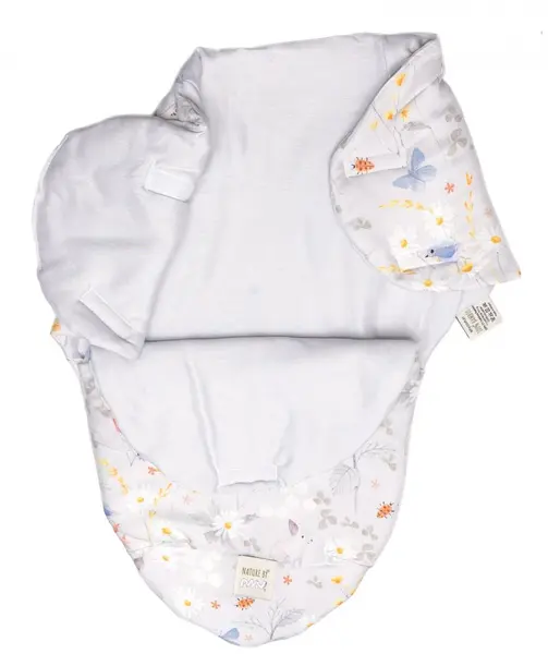 Sistem de infasare Nature Bamboo by Amy din bambus cu umplutura antialergic BabySoft + cadou rucsacel lunca gri