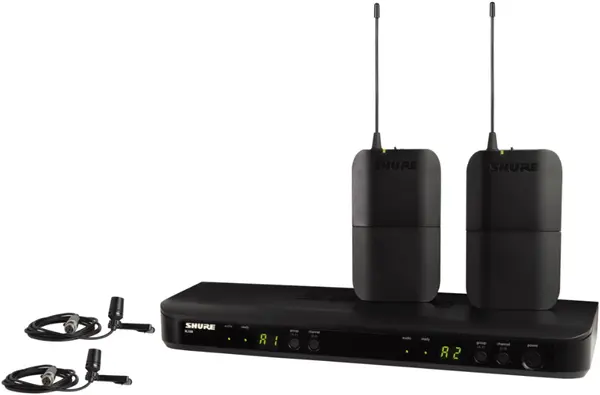 Sistem de microfon wireless Shure - BLX188E/CVL-M17, negru