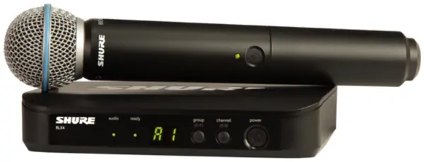 Sistem de microfon wireless Shure - BLX24E/B58-S8, negru
