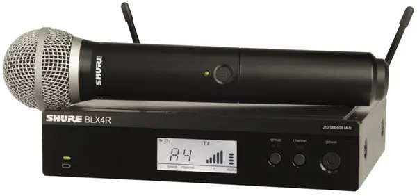 Sistem de microfon wireless Shure - BLX24RE/PG58-K14, negru