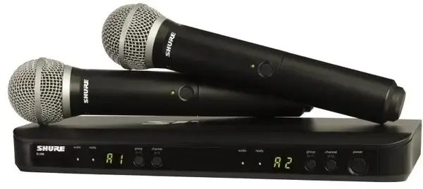 Sistem de microfon wireless Shure - BLX288E/B58-H8E, negru