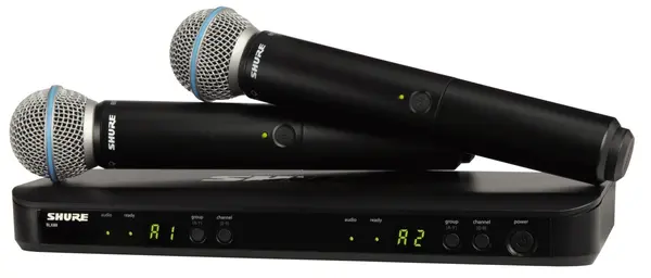 Sistem de microfon wireless Shure - BLX288E/B58-S8, negru
