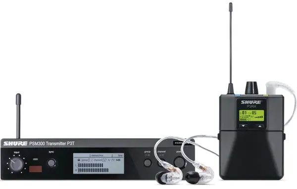 Sistem de microfon wireless Shure - P3TRA215CL-R12, negru