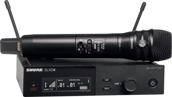 Sistem de microfon wireless Shure - SLXD24E/K8B-S50, negru