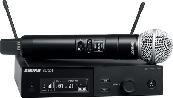 Sistem de microfon wireless Shure - SLXD24E/SM58-K59, negru