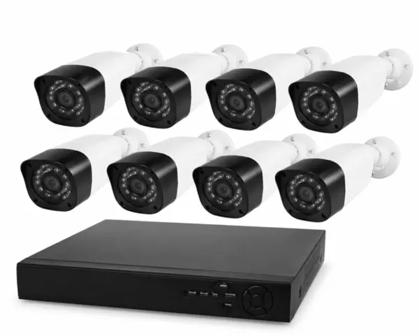 Sistem de supraveghere cu 8 camere exterior 1080P Kit AHD compresie video H.265