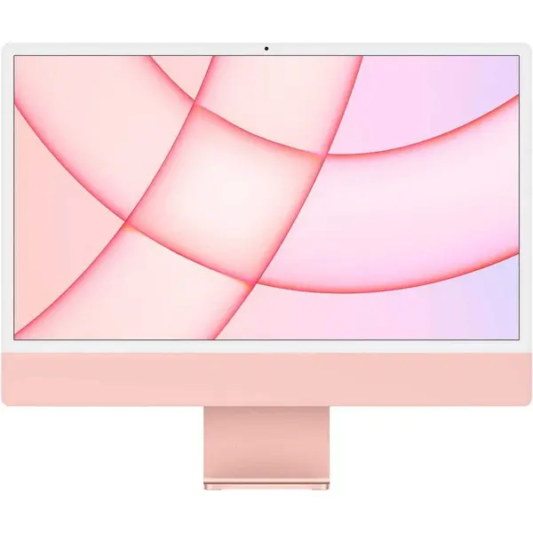 Sistem Desktop PC All-In-One Apple iMac 24" (Mid 2021), Apple M1, 8GB RAM, SSD 256GB, Apple M1 8-core GPU, macOS Big Sur, INT KB, Pink