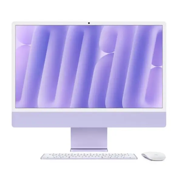 Sistem Desktop PC All-In-One Apple iMac 24", Retina 4.5 K, Apple M4 10‑core CPU and 10-core GPU, 32GB RAM, SSD 512GB, macOS Sequoia, INT KB, Purple