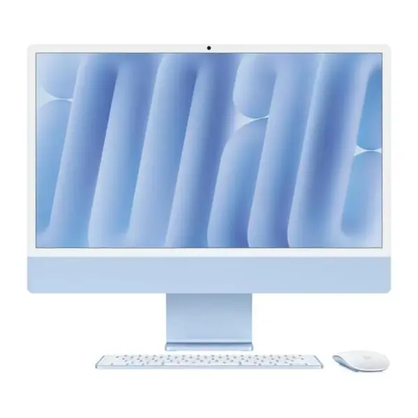 Sistem Desktop PC All-In-One Apple iMac 24", Retina 4.5 K, Apple M4 10‑core CPU and 10-core GPU, 32GB RAM, SSD 512GB, macOS Sequoia, INT KB, Blue