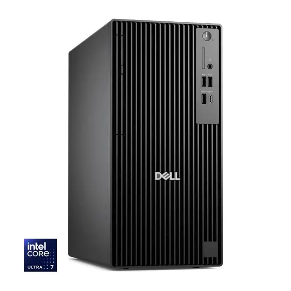 Sistem Desktop PC Dell Pro Plus QBT1250 Tower, Intel Core Ultra 7 265, 5.3GHz, 16GB DDR5, 512GB SSD, Intel Graphics, Ubuntu, Negru