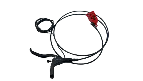 Sistem franare hidraulica stanga etrier + maneta + tub pentru trotinete electrice