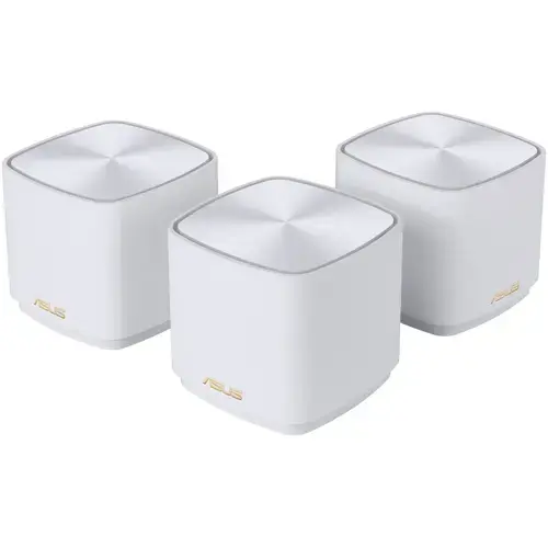 Sistem Mesh Wi-Fi ASUS ZenWiFi XD5 (W-3-PK), AX3000, Dual-Band, Wi-Fi 6, 2x2 MU-MIMO, cu acoperire completa pentru casa