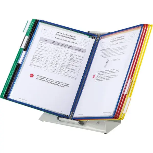 Sistem prezentare birou 20 display-uri A4 culori asortate Tarifold Sistem prezentare birou 20 display-uri A4 culori asortate Tarifold