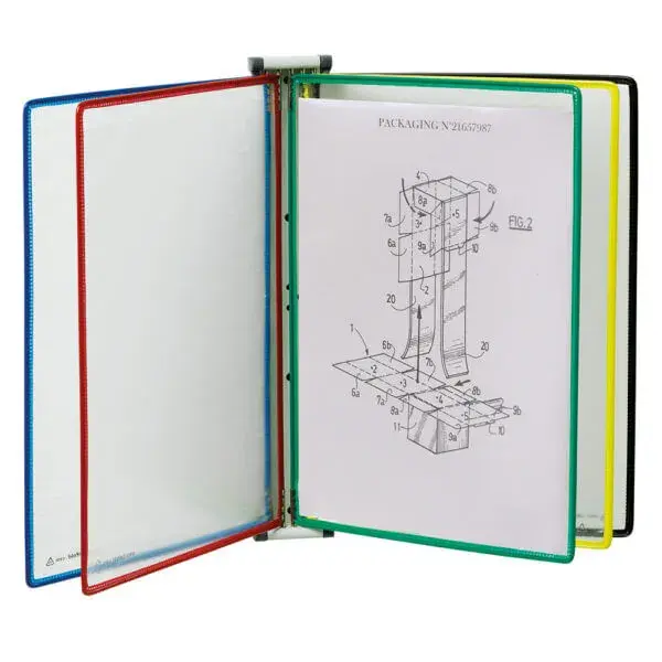 Sistem prezentare magnetic perete 10 display-uri A4 albastru Tarifold Sistem prezentare magnetic perete 10 display-uri A4 albastru Tarifold