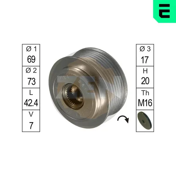 Sistem roata libera, generator ERA ZN5459