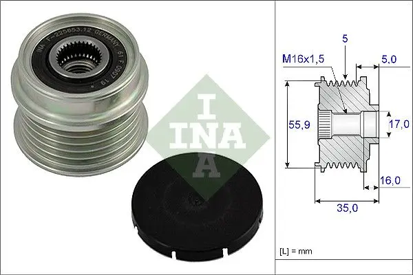 Sistem roata libera, generator Schaeffler INA 535 0004 10