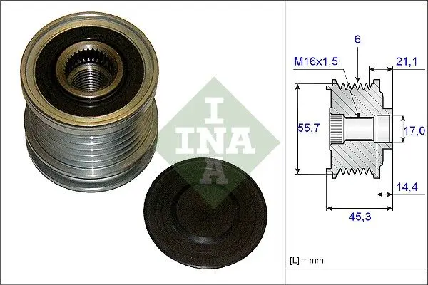 Sistem roata libera, generator Schaeffler INA 535 0036 10