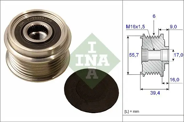 Sistem roata libera, generator Schaeffler INA 535 0060 10