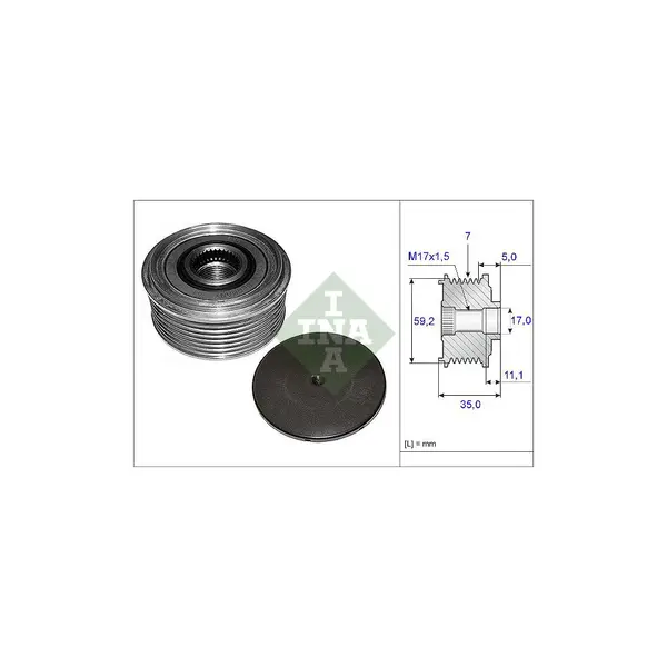 Sistem roata libera, generator Schaeffler INA 535 0087 10